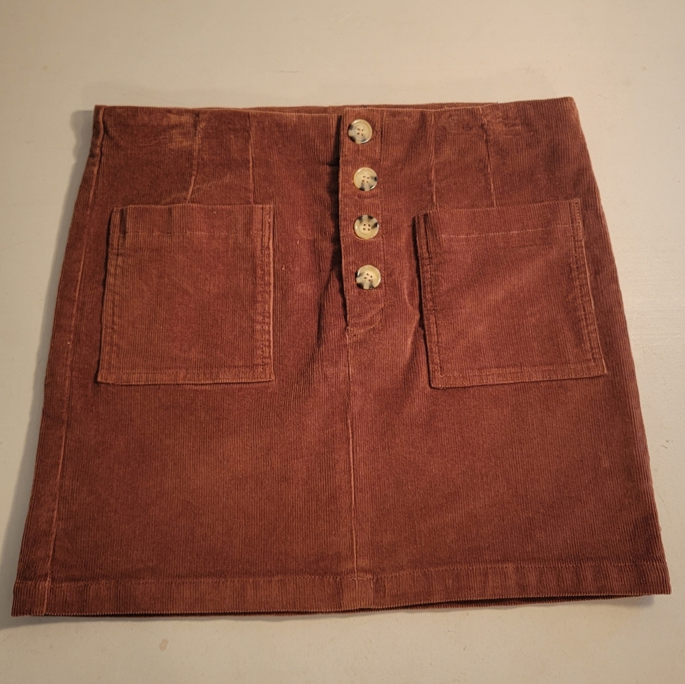 Jolt Brown Corduroy Skirt - Size 11